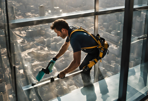 outside glass cleaning service picture